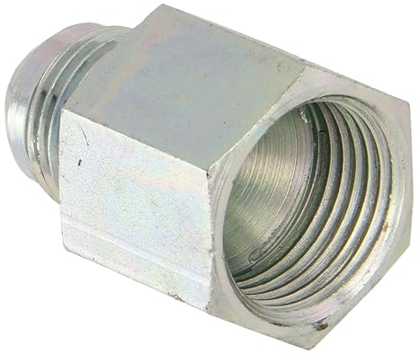 Eaton Aeroquip 221501-16-10S Reducer, Female 37 Degree JIC, JIC 37 Degree End Types, Carbon Steel, 1 JIC(f) x 5/8 JIC(m) End Size, NULL Tube OD