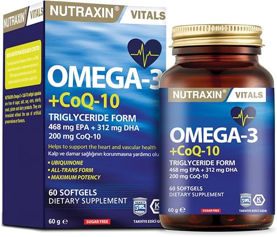 Nutraxin Omega 3 + CoQ-10 60 Soft Gel