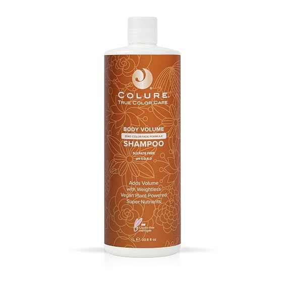 COLURE Body Volume Shampoo, 33 Fl Oz Volumizing Hair Wash for Fine Thinning Hair, Weightless Sulfate-Free Cleanser