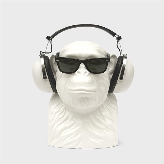 Suck UK | Chimp Head Tidy | Jewellery Organiser & Trinket Tray | Desk Accessories & Home Office Accessories | Key Bowl & Hallway Decor | Desk Accessory for Men | Jewellery Holder & Glasses Holder