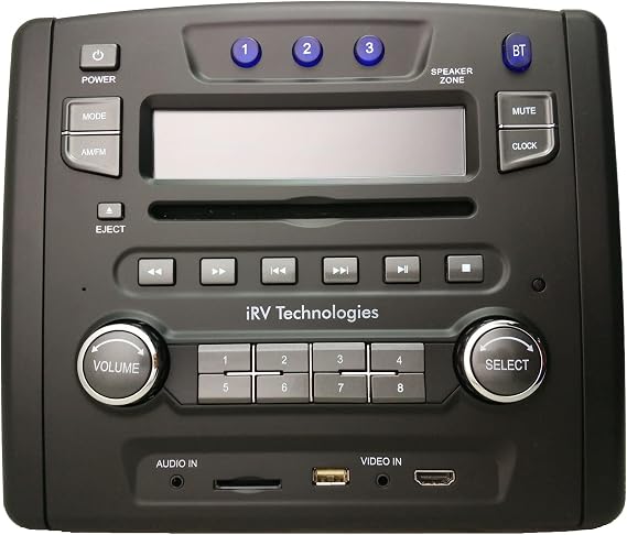 iRV33 Car Stereo ProAuto Car Audio Receiver with Bluetooth/Wireless Control/APP/HDMI/Digital2.1 Surround sound/USB/SD/AM/FM/CD/DVD/MP3/MP4,3 Zones Wall Mount RV Stereo System for car