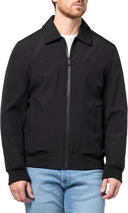DOCKERS Men's Laydown Collar Golf Bomber