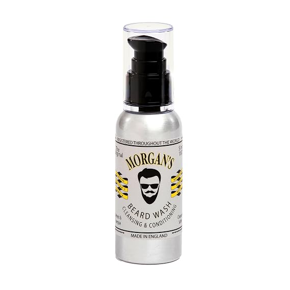 Morgan's Pomade Beard Wash, Cleansing and Conditioning Beard Shampoo for Soft and Manageable Beard, Supports Beard Growth, with Argan Oil 3.5 Fl Oz