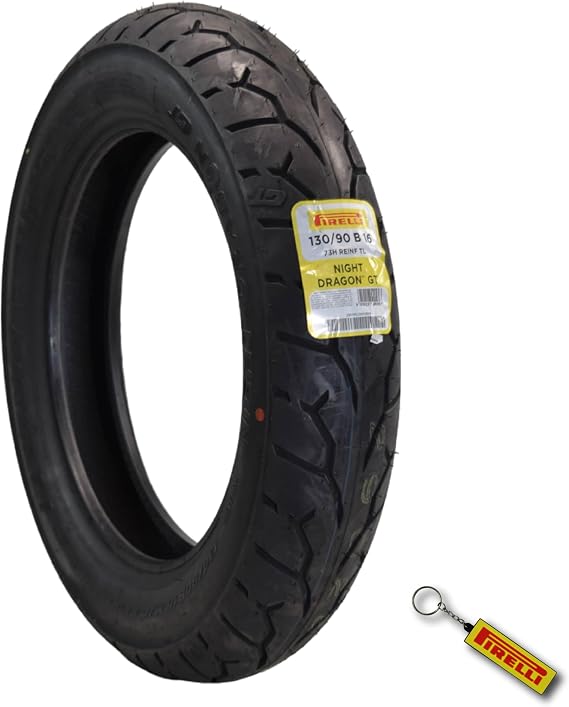 Pirelli Night Dragon GT 130/90B16 M/C 73H REINFTL Cruiser Motorcycle Rear Tire - Superior Traction & Handling for High-Performance Cruisers w/Keychain