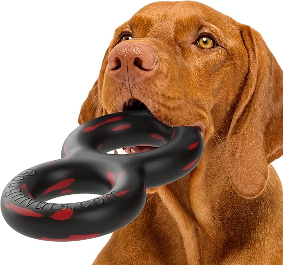 Goughnuts - Virtually Indestructible Dog Pull Toy, Durable and  for Tug of War with Medium and Large Dogs - Rubber for Aggressive Power Chewers Like Pit Bulls, Labs, and German Shepherds