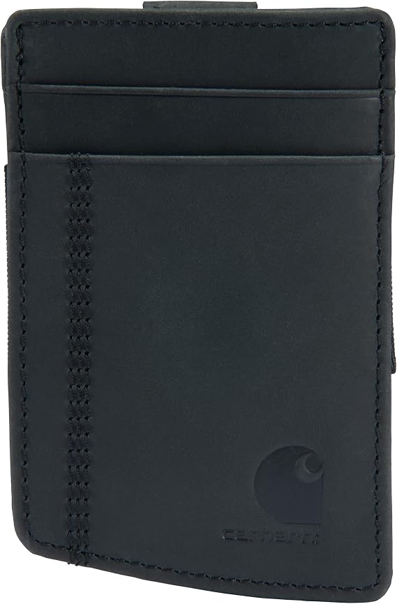 Carhartt Men's Casual Saddle Leather Wallets, Available in Multiple Styles and Colors, Brown