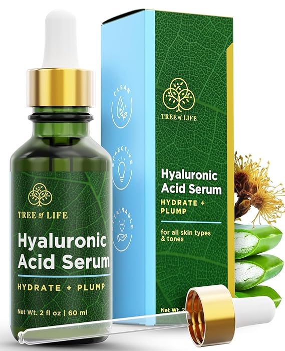 Tree of Life Hyaluronic Acid Serum for Face, Hydrating Serum, 2 Fl Oz