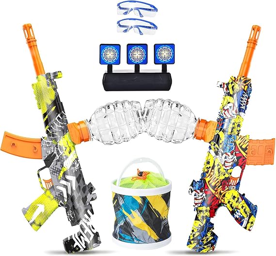 2 Set Gel Splatter, Full Auto Mode for Birthday, Outdoor Team Games, New Year, Daily Reward, Halloween, for Ages 14 & up