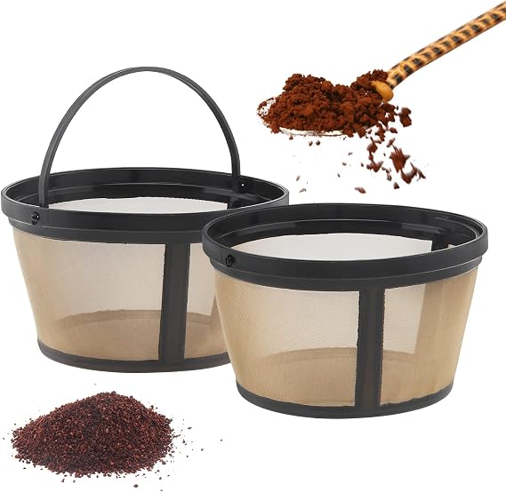 Reusable Coffee Filter Basket 8-12 Cup, 2Pack Basket Coffee Filters