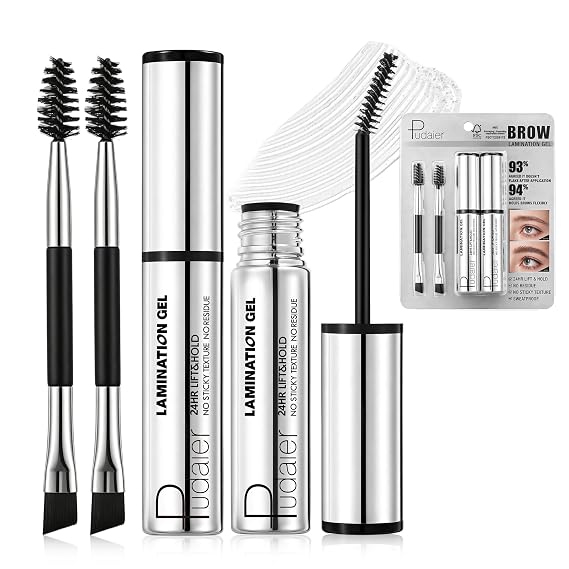 Pudaier 2 Pack Eyebrow Gel Tint for Volumizing Defined Natural Brows Makeup