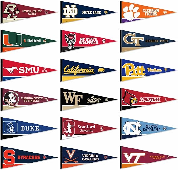 ACC College Pennant Set