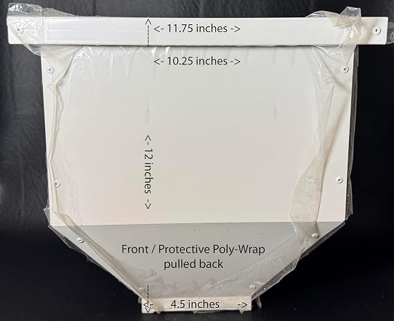 Gutter Scupper Box - Leader Head Aluminum, White 12" for 2x3 or 3" Round