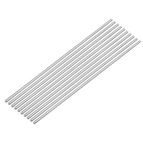 350mm x 3mm 304 Stainless Steel Solid Round Bar - Pack of 10