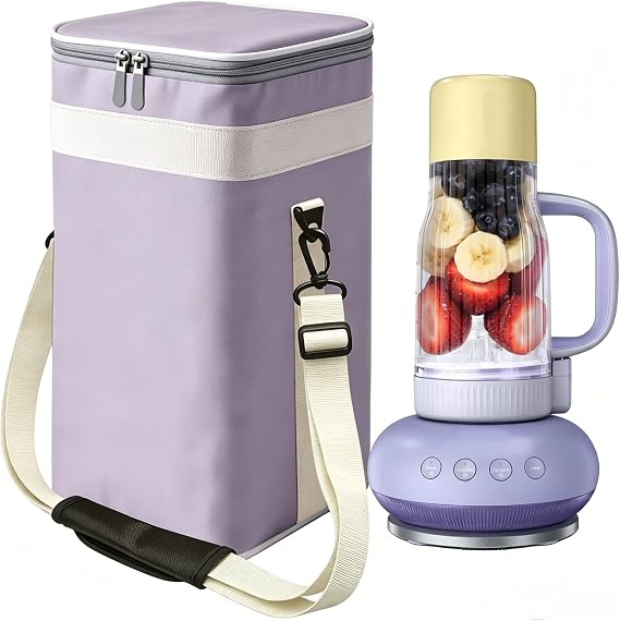 Blender Bag Portable Carrying Bag for Ninja Blendboss, Waterproof And Shockproof Protective Case With Adjustable Shoulder Strap, Suitable For Daily Use When Traveling And Camping (Purple)