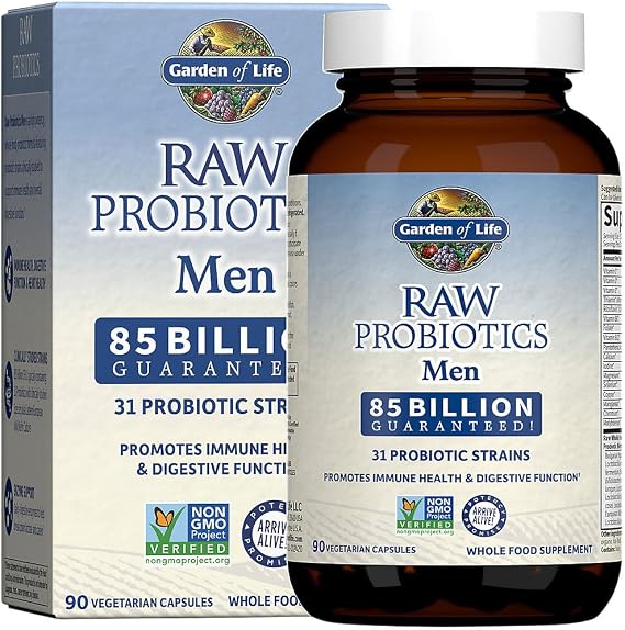 Raw Probiotics Men a 85 Billion CFUs (90 Vegetarian Capsules)