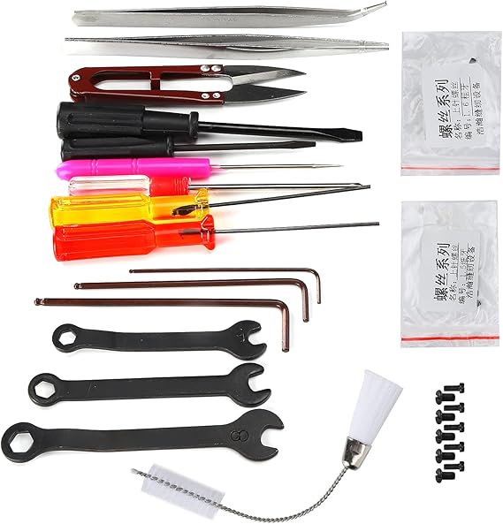 Complete Overlock Sewing Machine Repair Kit, Overlock Sewing Machine Tool Kit with Storage Box Tweezers, Screwdrivers, and Wrenches for Sewing Machine Maintenance