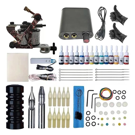 Tattoo Machines Complete Coil machine kit Tattoo Power Supply Rotary Pen With Cartridge Needles Permanent Make-up Machine For Tattoo Body Art