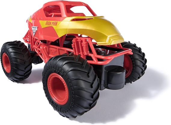 Monster Jam, Marvel Iron Man RC, Iron Man tasarımlı uzaktan kumandalı kamyonet, iç ve dış mekanlar için,1:24 ölçek, 3 yaşından itibaren