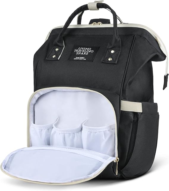 Vicloon Baby Changing Bag Backpack, Neutral Multi-Function Nappy Back Pack, Waterproof Large Travel Backpack for Mom and Dad