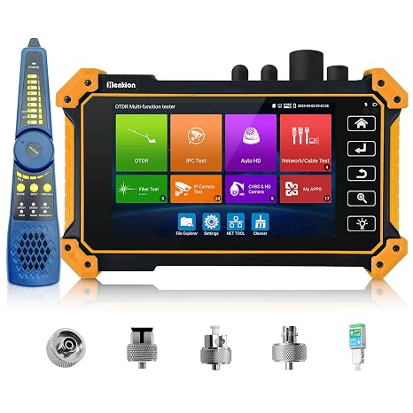 Henkion OTDR Optical Fiber Tester 13101550nm 2826dB Range 150km Optic Fiber Test IPC Tester TVICVIAHDCVBS Cable Test Network Tools Connectors FCUPC,SC,ST,LC OPM OLS LS Event Map