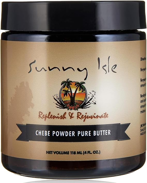 Sunny Isle Jamaican Black Castor Oil Pure Butter Infused with Chebe Powder 4oz (118ml)
