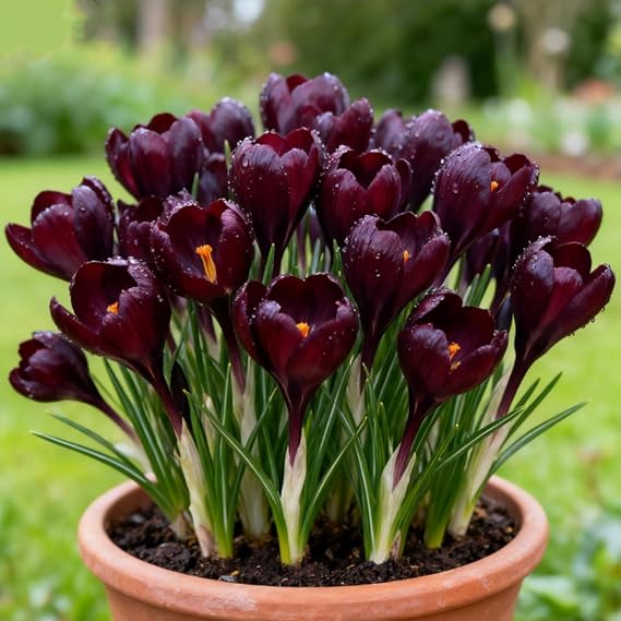 Perennial Crocus for Planting, Rare and Beautiful Saffron Bulbs in Bulk,Planting for Stunning Garden Displays【Nyugs】-8 Bulbs-C