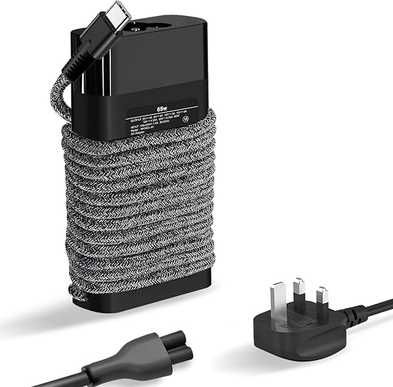 New Slim 65W USB C Type C Laptop Charger Compatible With HP Chromebook, Elitebook X360, Spectre X360, Envy X2, ProBook, Pavilion X2 Etc