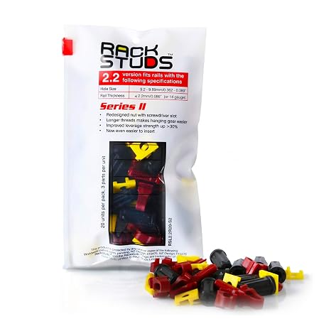 R20 Series II - Server Rack Screws 20 Pack | Cage Nut Replacement | Red 2.22mm/0.086" | A Faster, Easier Solution for Rack mounting Gear in 19" Racks with Square Punched Vertical Rails