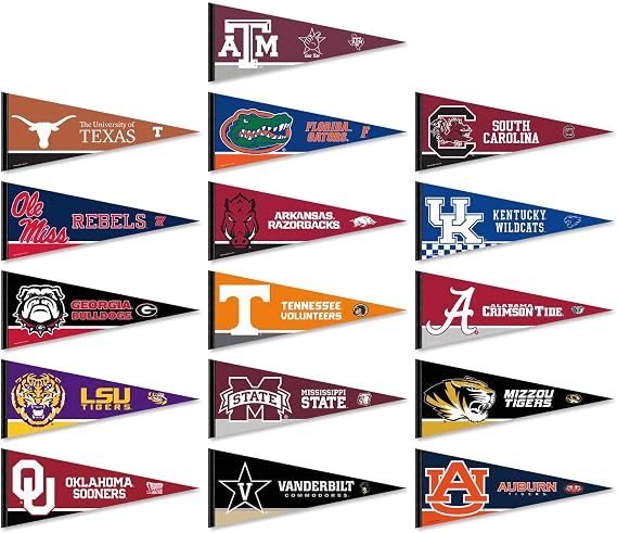 SEC College Pennant Set