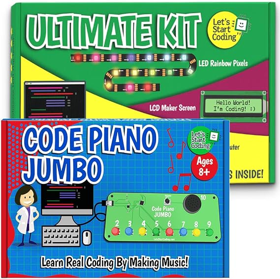 Bundle: Ultimate Coding Kit + Code Piano Jumbo. Get Kids Started Coding with Music and Circuits!