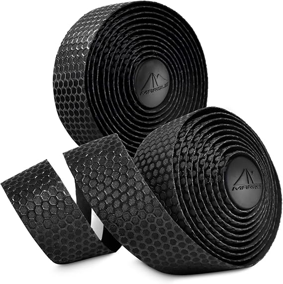 MARQUE Hex Bike Handlebar Tape - Bar Tape for Road Cycling Bicycles, Drop Bar Wraps for Better Grip - 2 Rolls Per Set