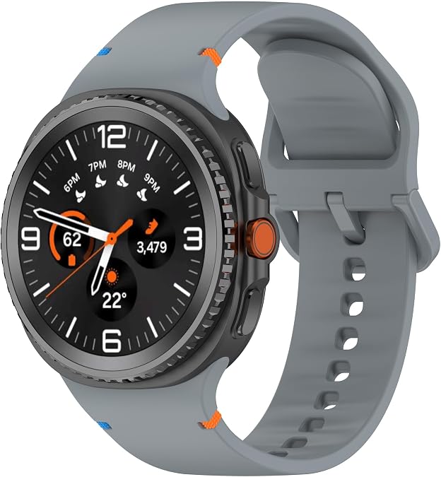 Sport Band Compatible with Samsung Galaxy Watch 9/8 40mm/44mm/Classic 46mm 2025, Soft Silicone Strap for Men Women