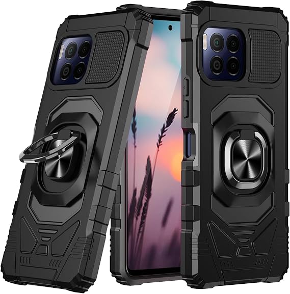 TJS Compatible for T-Mobile Revvl 7 Pro 5G Phone Case (Black)