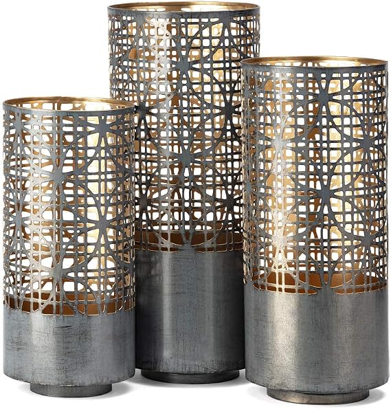 Imax Modi Pierced Set of 3 Lantern 14322-3