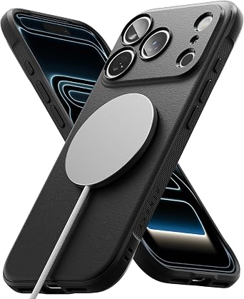Ringke Onyx for iPhone 17 Pro Max Case, [Compatible with MagSafe] Oil & Dirt Resistant, Individual Lens Covers for Cameras, Non-Slip Enhanced Grip Lightweight Cover - Magnetic Black