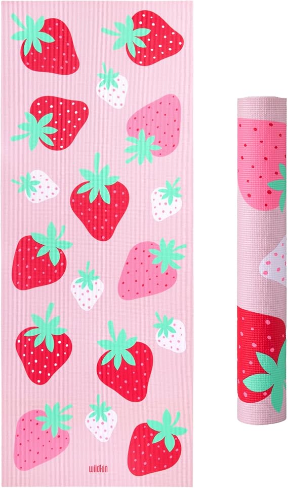 Wildkin Kids Yoga Mat, 3mm PVC, 24 x 60 in, Textured Grip Surface