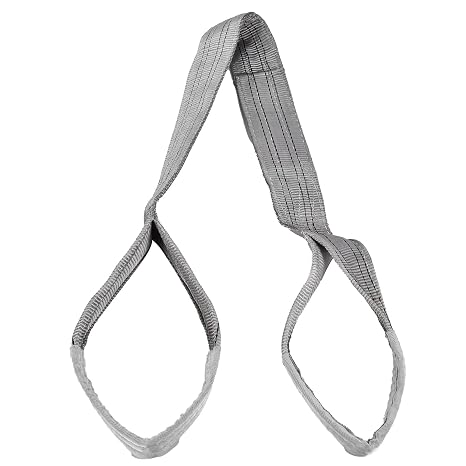 Lifting Sling Flat Hoist Webbing 4T, Heavy Duty PES Lifting Strap with 6:1 Safety Factor, Thickened 105mm Wide Grey Webbing for Crane Ship Construction Transportation (6m)