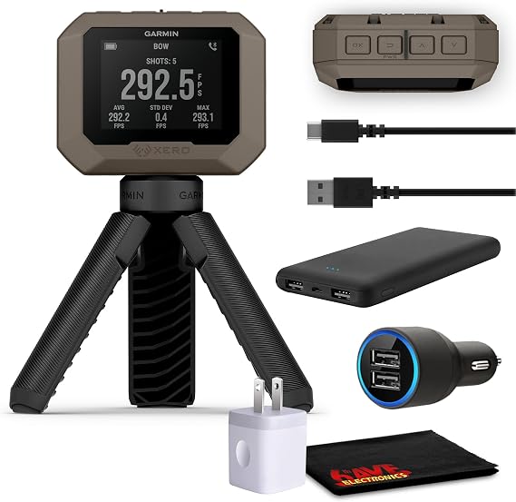 Garmin Xero C1 Pro Chronograph Simple Set Up Bundle | For Shooting, Ballistics & Velocity Measurement | Precise Readings | Versatile Performance | Includes Accessories