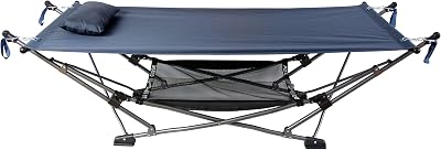 Mac Sports H807S-102 CollapsibleFoldable Folding Hammock, Trueblue
