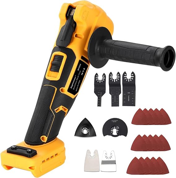 Brushless Oscillating Multi Tool for DEWALT 20V Battery, 6-Speed Anti-Twist | Tool Only, No Battery/Charger, Quick-Release Blades, Wood/Metal/Drywall Cutting, Detail Sanding, Scraping and Grout Removal