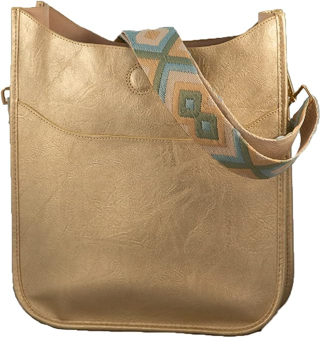 Vegan Leather Crossbody Fashion Shoulder Bag with Adjustable Strap