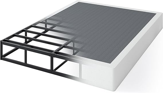 QEROMY 9 Inch High Profile Box Spring Queen Size | Sturdy Metal Frame Mattress Foundation, Easy Assembly, Quiet & Noise-Free