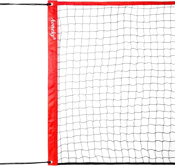 Aoneky 20ft x 3ft Badminton Replacement Net | Nylon Practice Net for Backyard & Indoor Games, Includes Hanging Cords, Portable Netting Only