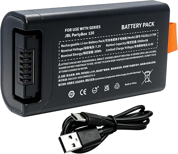 Replacement Battery for the JBL PartyBox Club 120 Portable Speaker