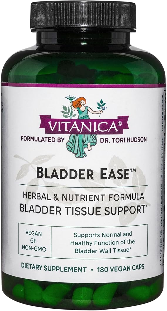 Vitanica Bladder Ease, Vitamin A for Bladder Support, Vegan, 180 Capsules
