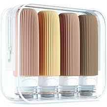Travel Bottles for Toiletries TSA Approved Portable Travel Bottles BPA Free Leak Proof Squeezable Travel Accessories with Clear Toiletry Bag (4 Pack)