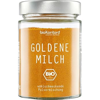 Golden Milk Powder Organic 150 g I 100% Natural Traditional with Premium Ingredients without Added Sugar I Organic Turmeric Latte in Glass I Controlled Organic Cultivation I bioKontor