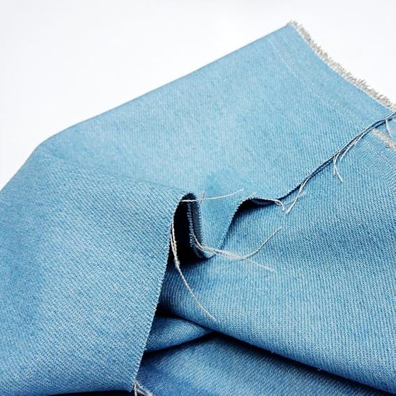 Indigo Blue 10 oz 100% Cotton Denim Chambray Fabric,56 Inches Wide, by The Yard
