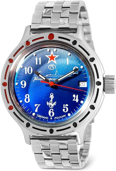 VOSTOK | Mens Amphibian Submarine Commander Russian Military Style Diver Watch | WR 200 m | Model 420289