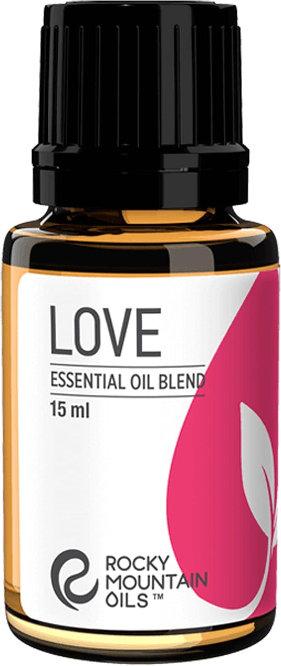 Rocky Mountain Oils Love Essential Oil Blend - 15ml, 100% Pure and Natural Essential Oils for Aromatherapy, Topical Skin Care, and Massage - Warm, Floral, Fruity Aroma